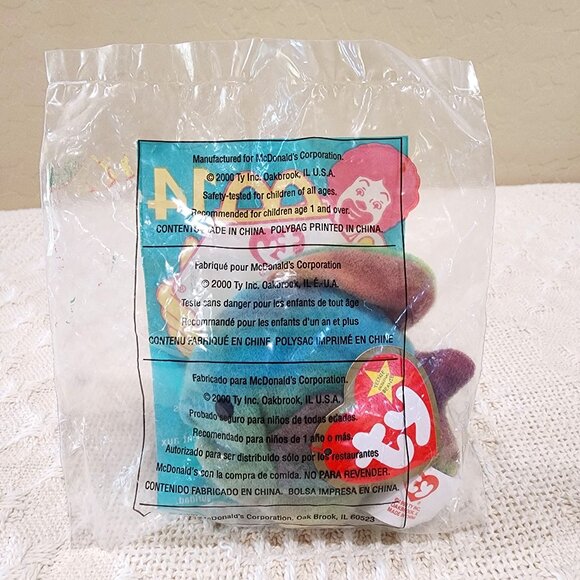 2000 TY TEENIE BEANIE BABIES McDonald's Happy Meal CORAL THE FISH #14 Plush NIP - Picture 1 of 4